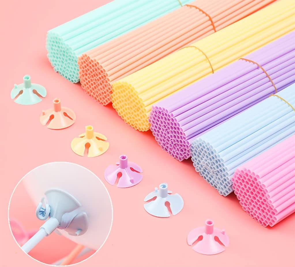 100pcs 13" Colorful Balloon Sticks with Holders & Cups – Party, Wedding & Anniversary Decor