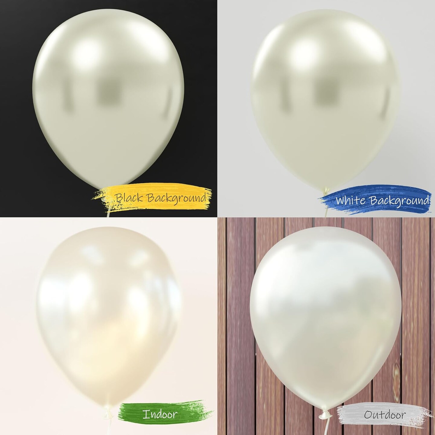 Biodegradable Balloons 24 pcs Pearlized White 12 Inch Pearl Color