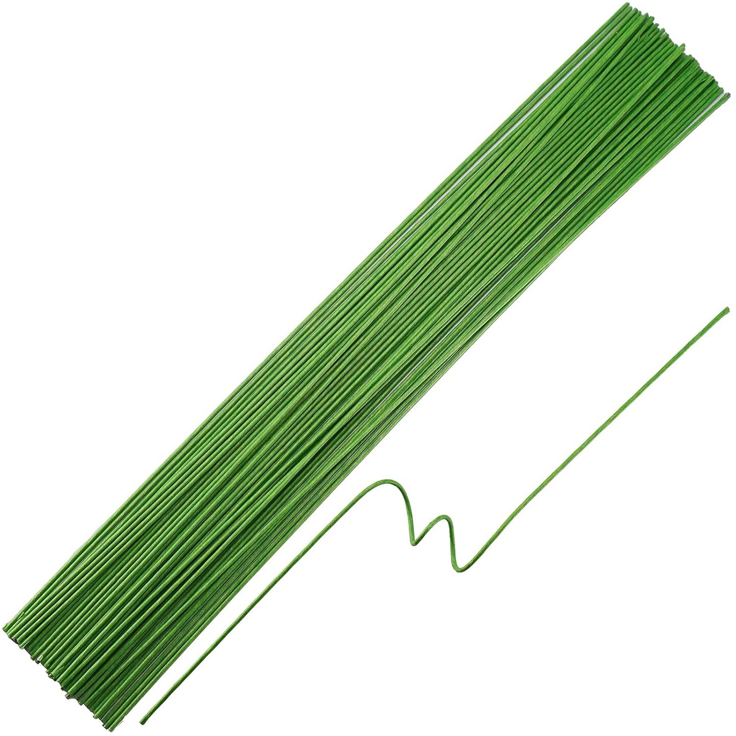 16 Gauge Floral Wire Stems Flower Florist Floral Stem Wire for Bouquet Craft,50Pcs Green 16 Gauge
