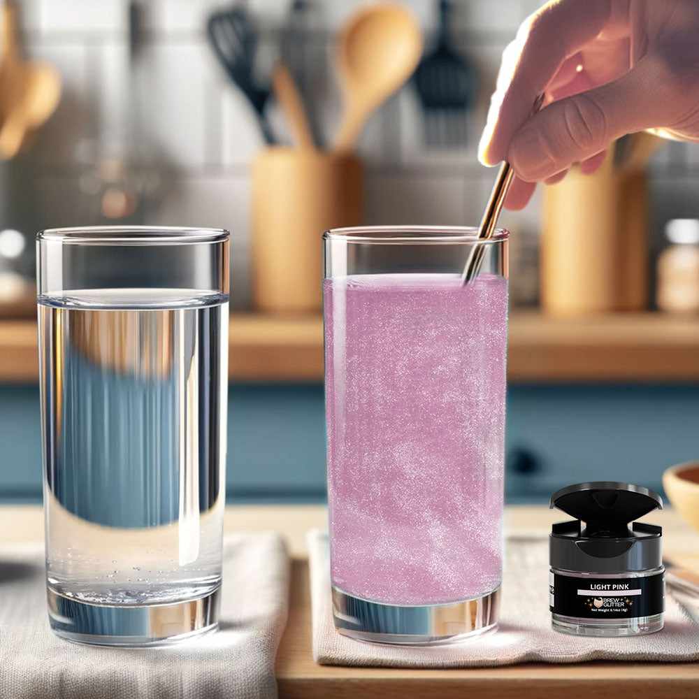 Bakell - Soft Pink Tinker Dust Edible Glitter (4g, 1x Spray Pump) for Food, Desserts, and Beverages!