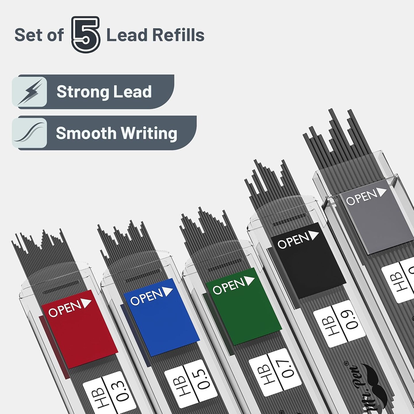 Mechanical Pencil Set with Lead and Eraser Refills, 5 Sizes - 0.3, 0.5, 0.7, 0.9 and 2 Millimeters, Drafting, Sketching, Illustrations, Architecture, Drawing Mechanical Pencils