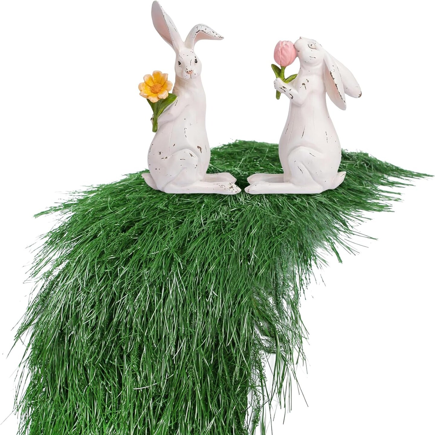 Easter Green Thatch Grass Table Runner 13&#x22; x 36&#x22;, Table Centerpiece Decor Spring Theme Party, Wild One Birthday, Baby Shower, Wedding, Indoor Outdoor Use
