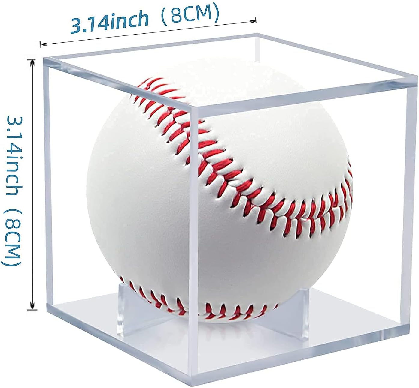 4 Pack Baseball Display Case, UV Protected Acrylic Boxes for Display,Clear Display Case Baseball Cube Memorabilia Showcase Autograph Ball Protector - for Official Size Ball