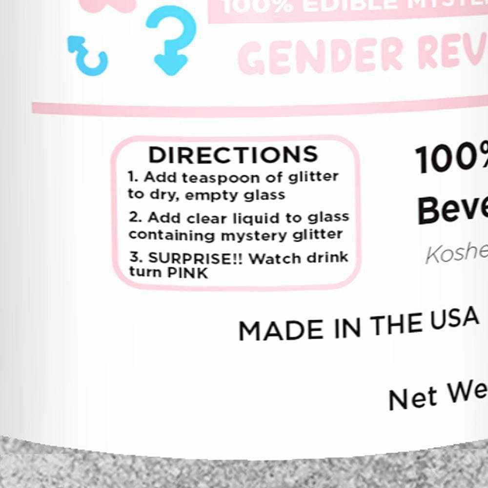 Brew Glitter - Baby Pink Color Changing Gender Reveal Edible Glitter (25g, x1 Spray Pump) for Beer, Cocktails and Beverages