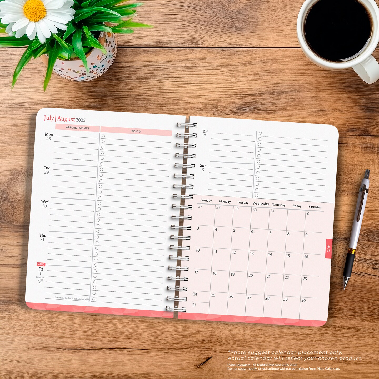 Starburst | 2026 6 x 7.75 Inch 18 Months Weekly Desk Planner | Foil Stamped Cover | July 2025 - December 2026