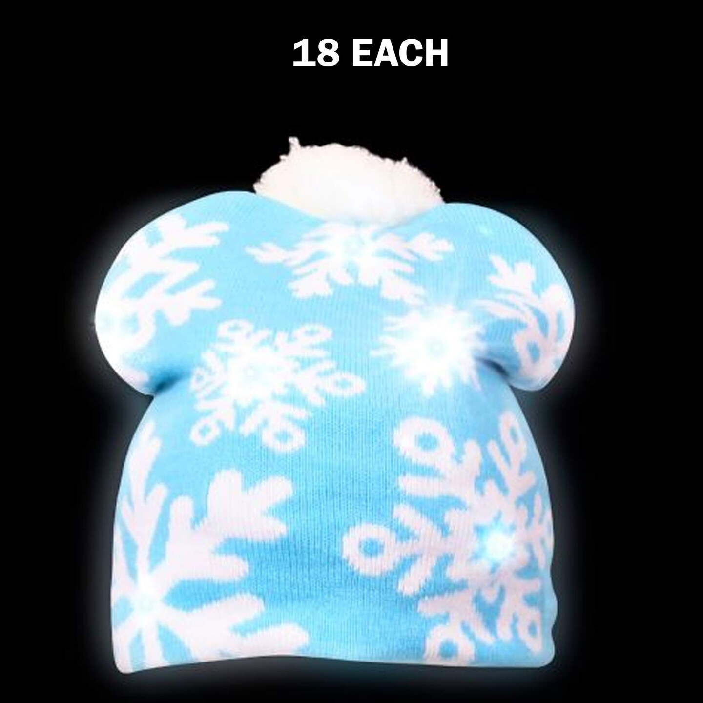 Light Up Snowflake Beanie 3 Flashing Speeds