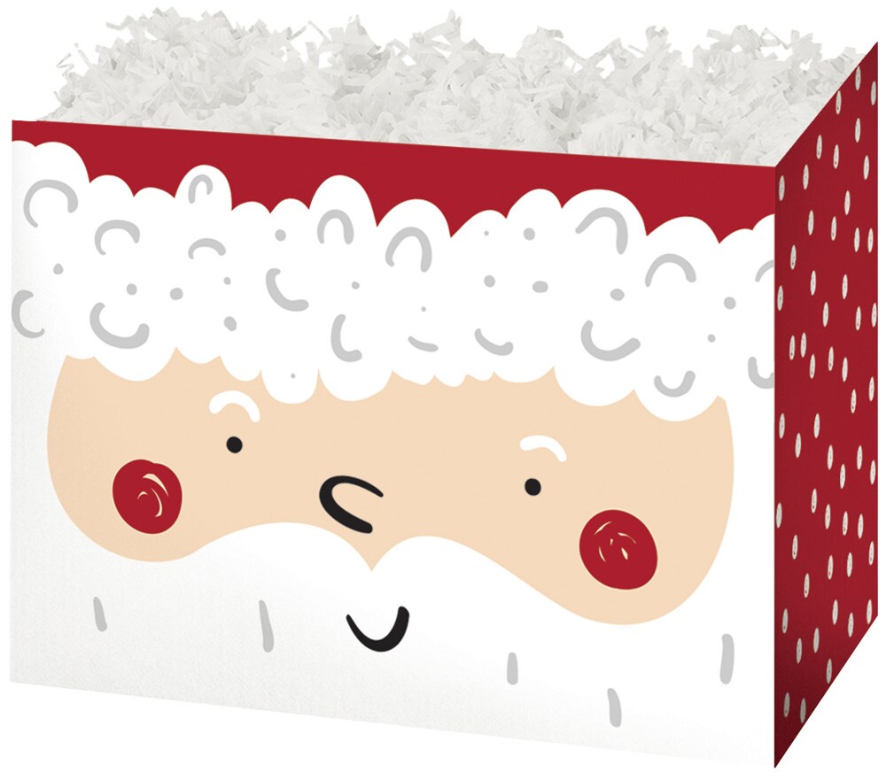 Pack/6: Santa Claus Basket Box - 10-1/4 x 6 x 7-1/2&#x22;