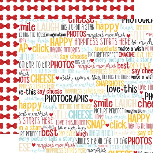 Echo Park Wish Upon A Star Smile Words 12x12 Double-Sided Paper