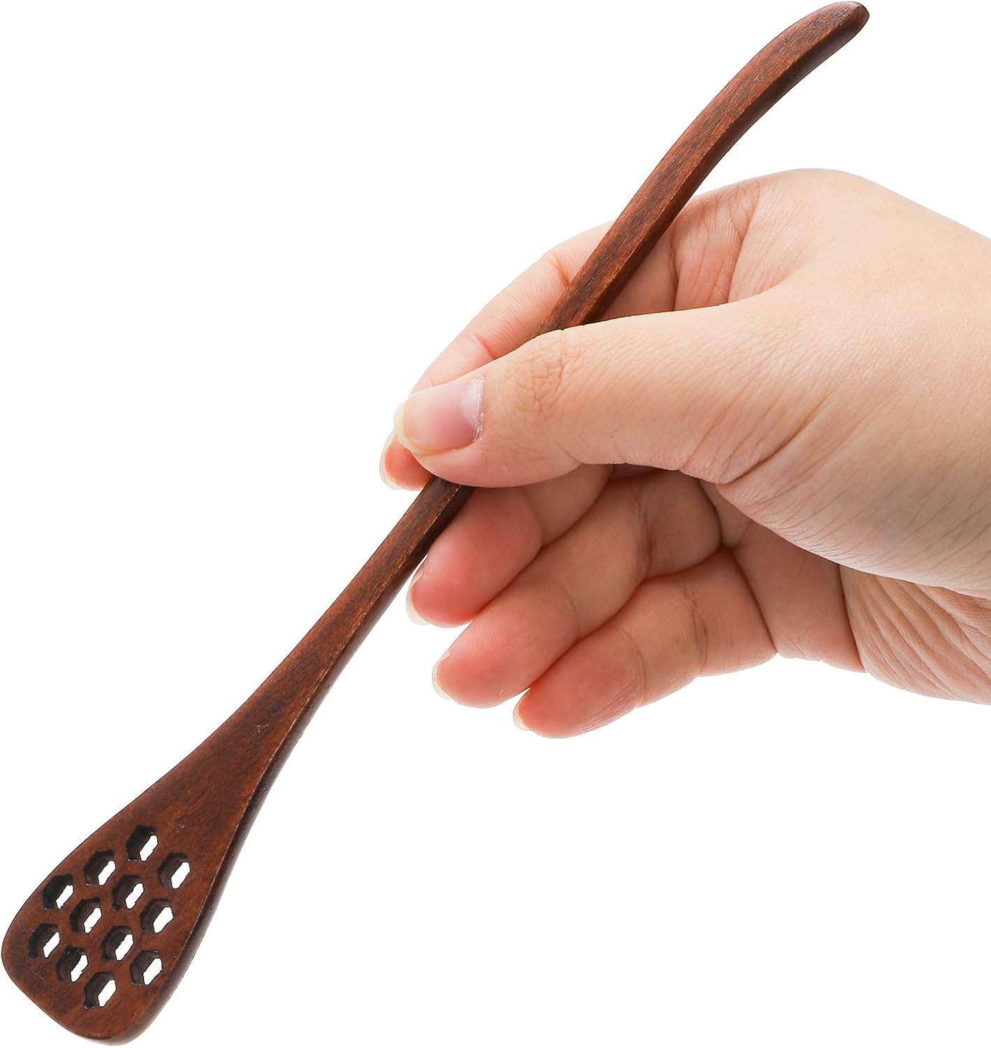12 Pack 7-Inch Wooden Honey Dippers, Reusable Food-Safe Stirrers for Tea, Coffee, and Kitchen Use
