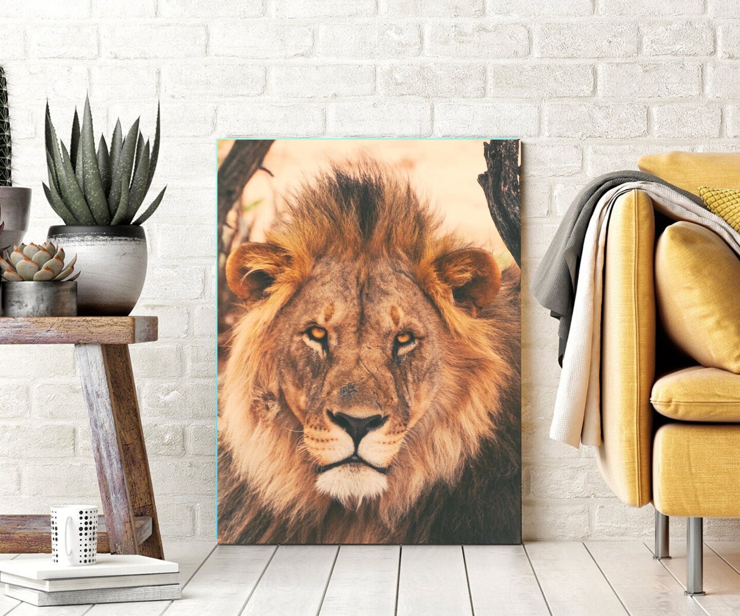 Lion king of the jungle Wall Framed Classic Framed Canvas