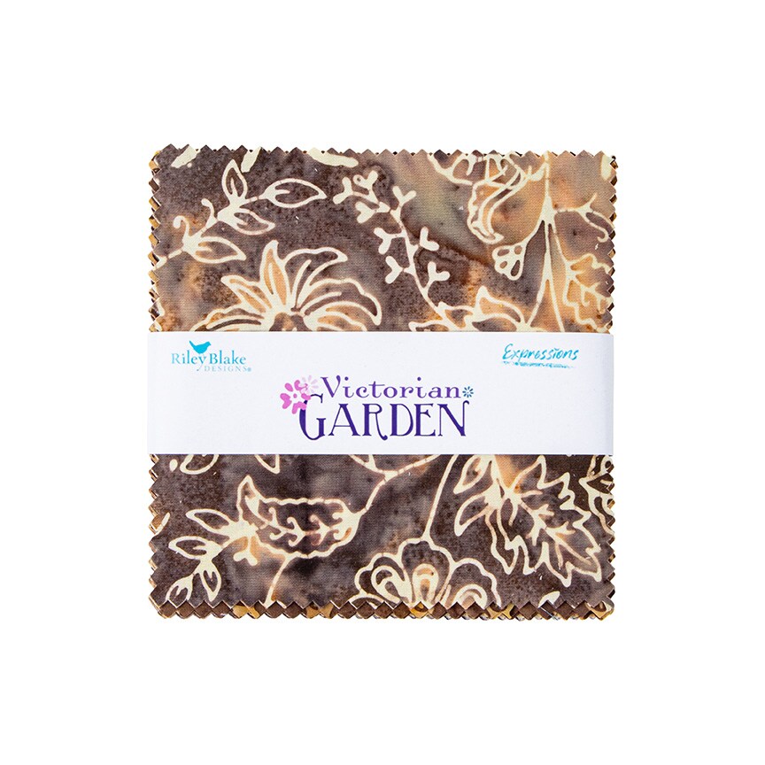 Expressions Batiks 5&#x22; Square Pack in Victorian Garden B