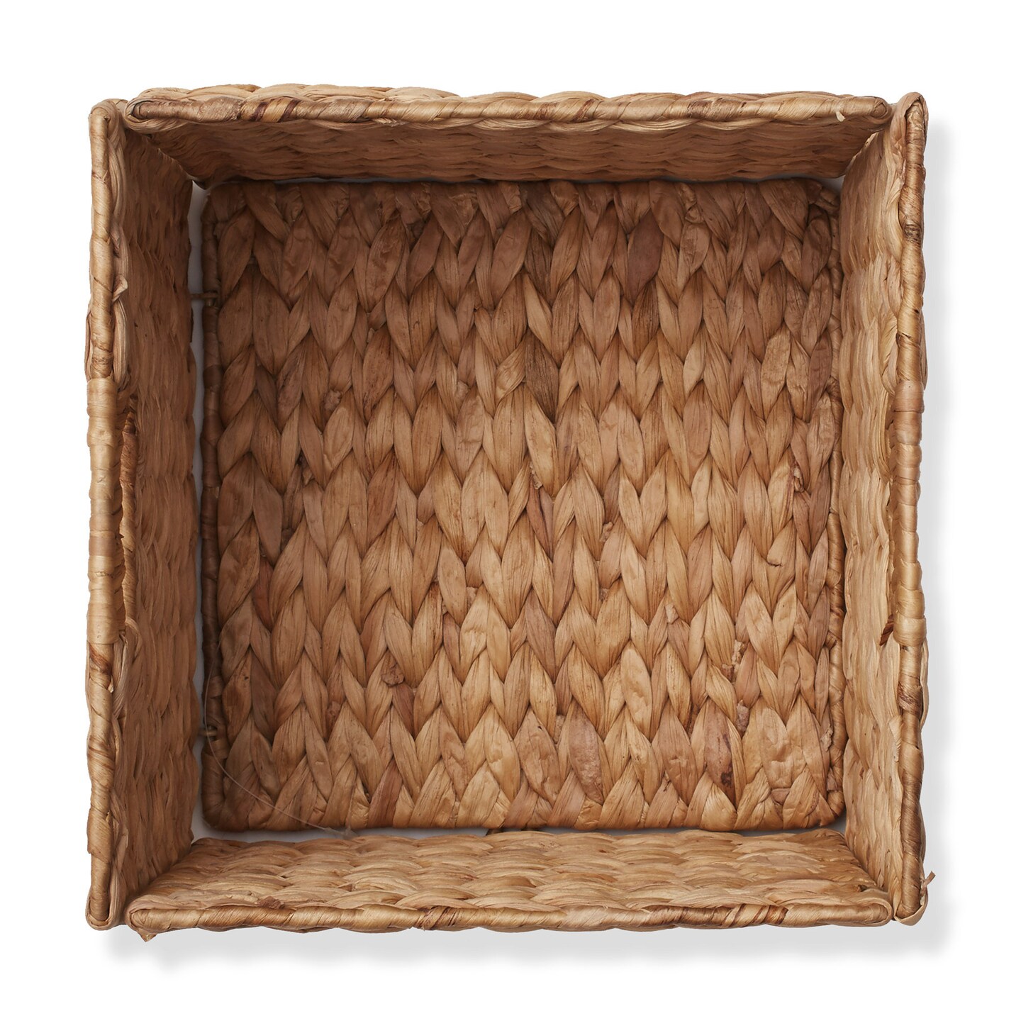 Casafield 10.5" x 10.5" Water Hyacinth Storage Basket Sets, Storage Organizers, Woven Wicker Cubes for Bathroom, Bedroom, Laundry, Shelves