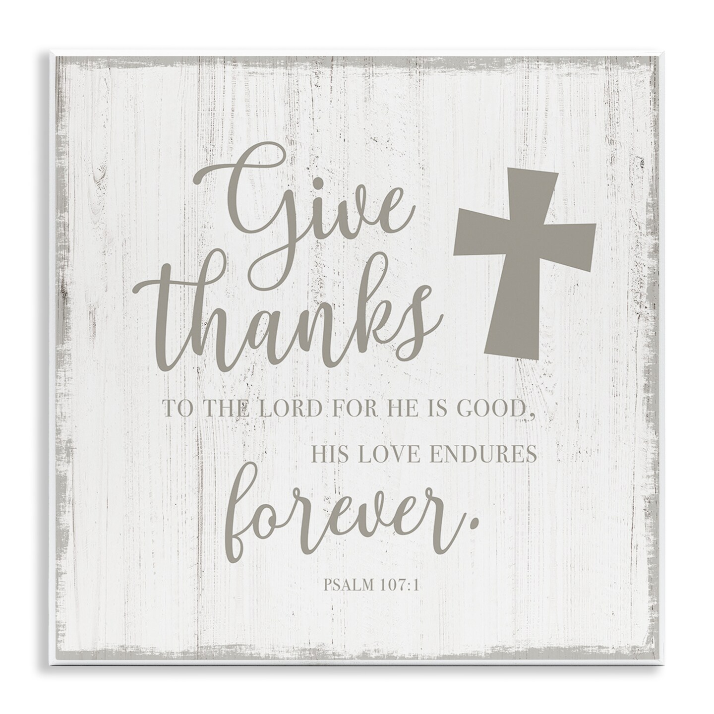 Stupell Industries Give Thanks Religious Proverb Wall Plaque By CAD Designs