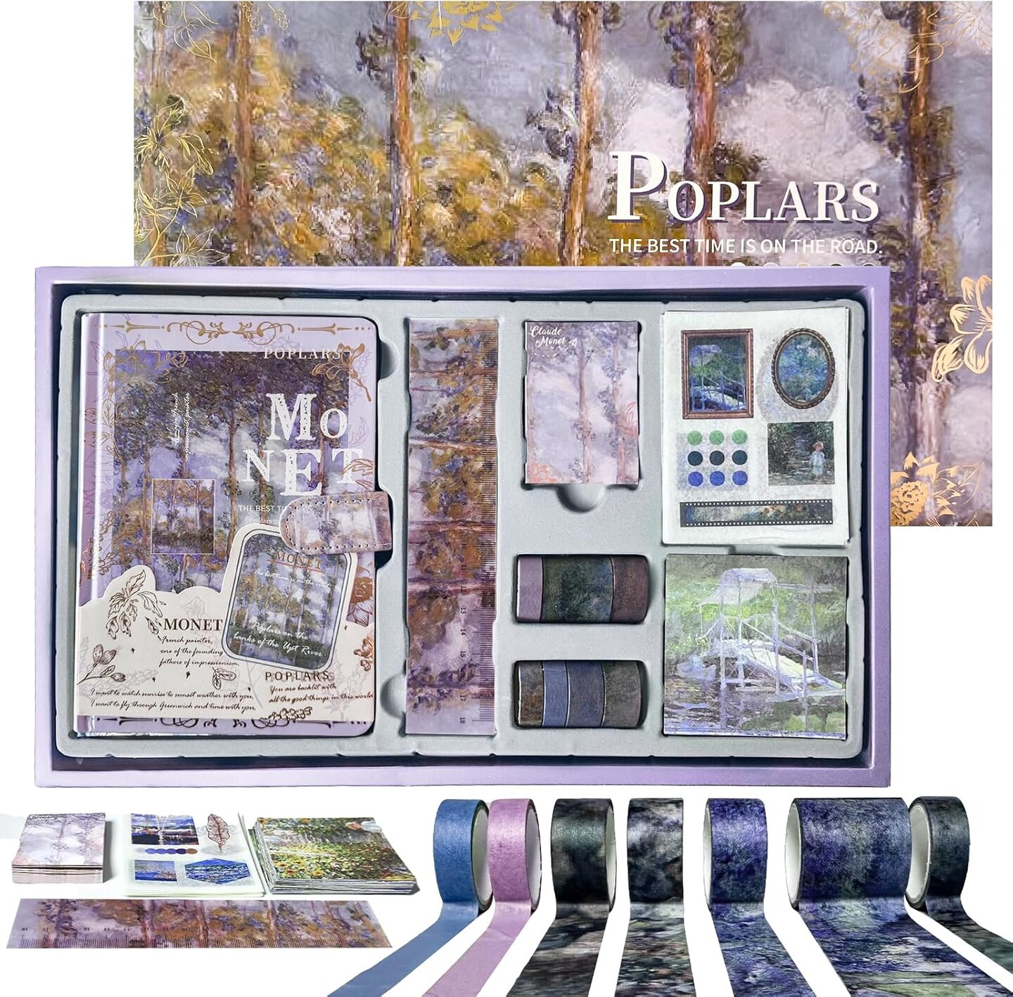 Charming Oil Painting DIY Journal Kit, Scrapbook Kit(Poplars)