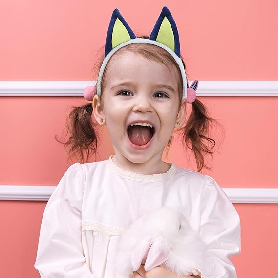 2PCS Halloween Dog Ears Headbands, Animal Headwear Cosplay Costume Accessories, Funny Hair Decoration, Cute Lovely Plush Headgear for Kids Girls Adults Women Party Favors