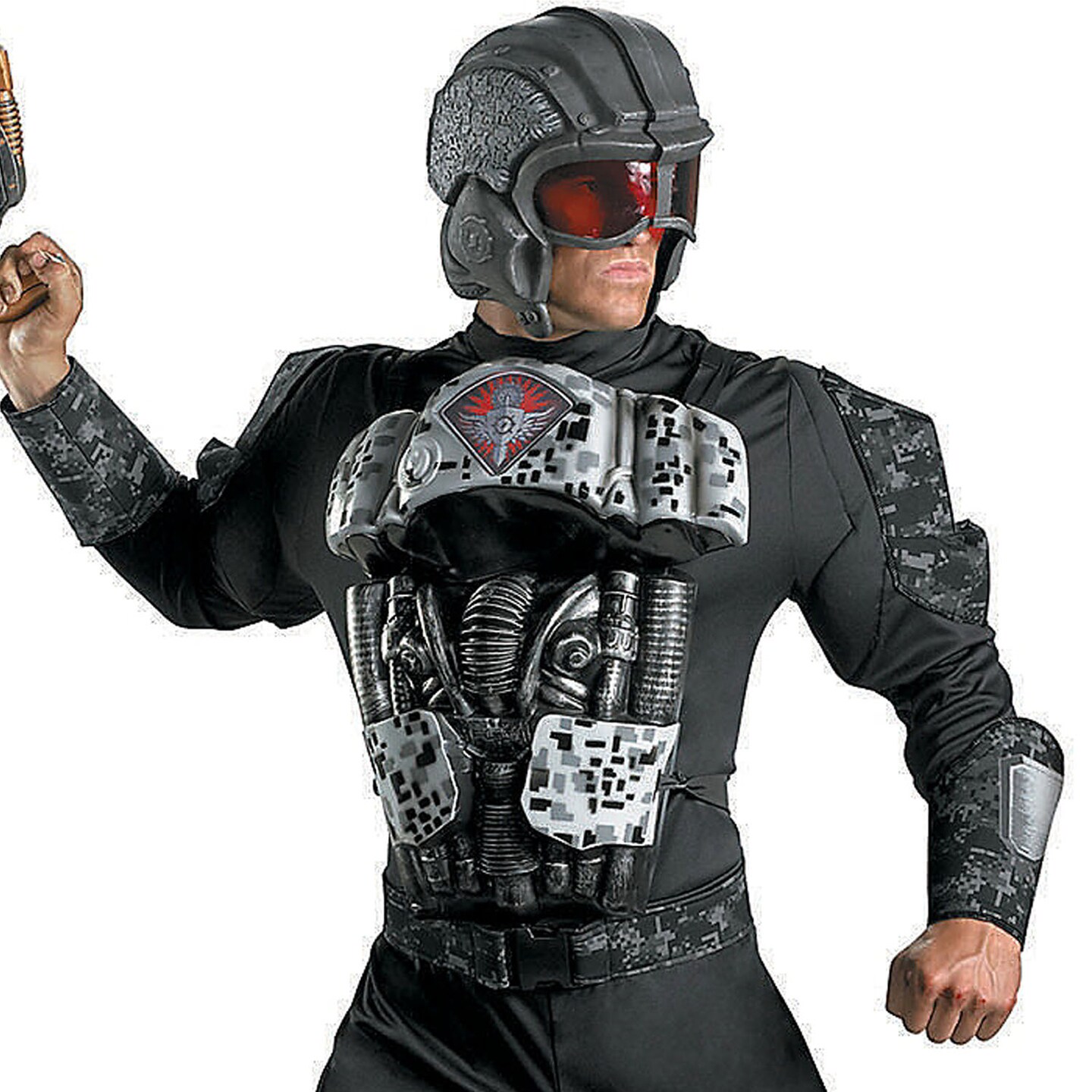 Men's Chief Commando Costume Operation Rapid Strike Jumpsuit Black