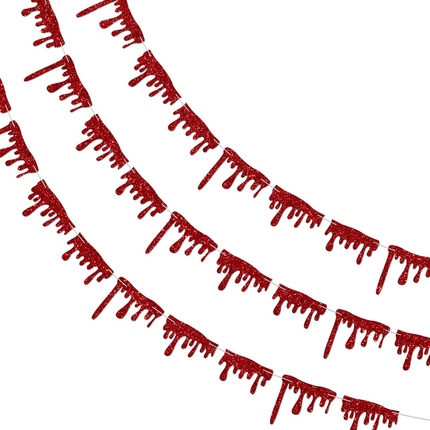 Red Blood Drop Banner for Halloween Party Decorations(Red)