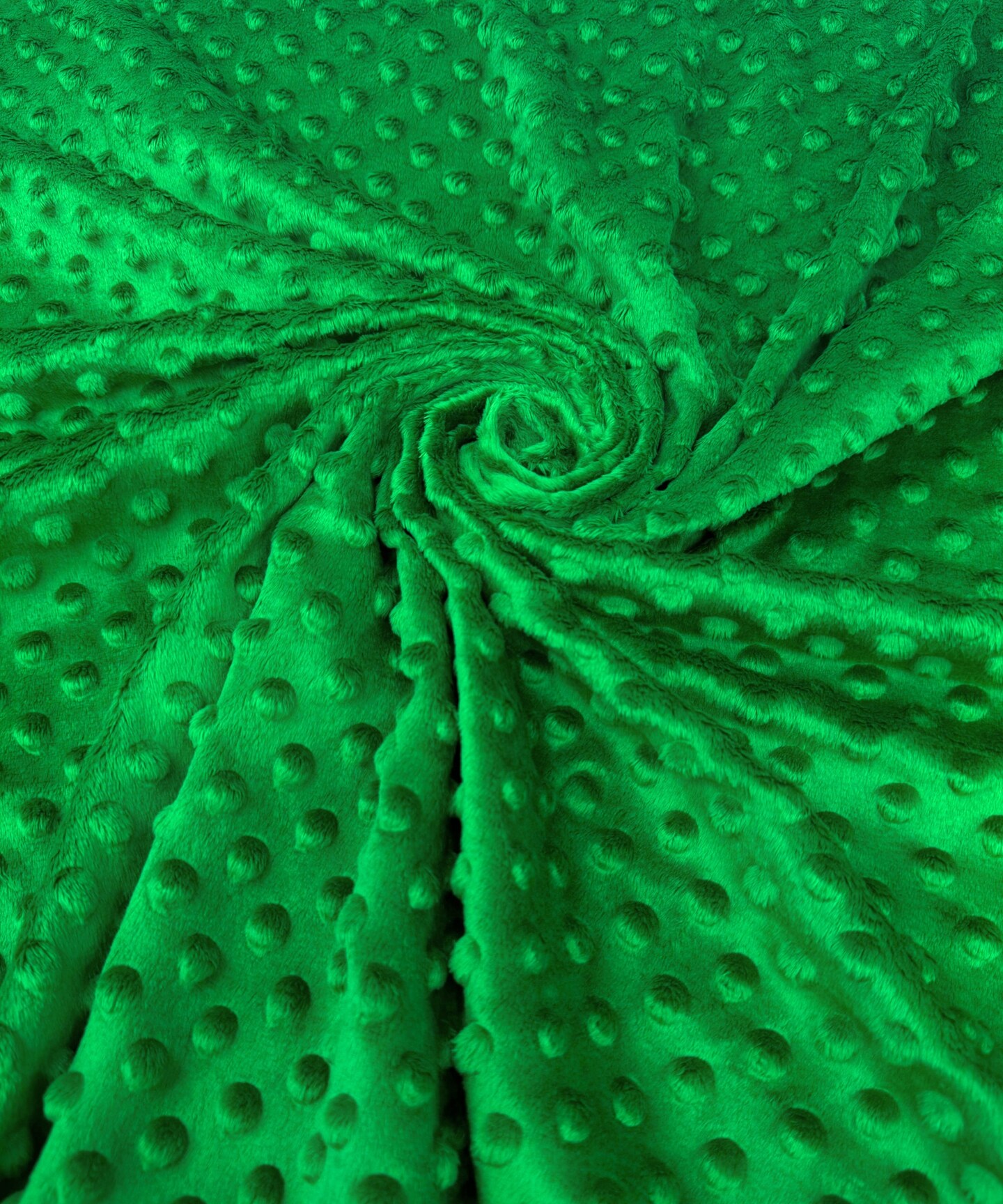 Kelly Green Minky Dot Fabric by the Yard, 60" Wide Ultra-Soft Plush Minky Fabric for Baby Blankets, Nursery Decor, Plush Toys & Sewing