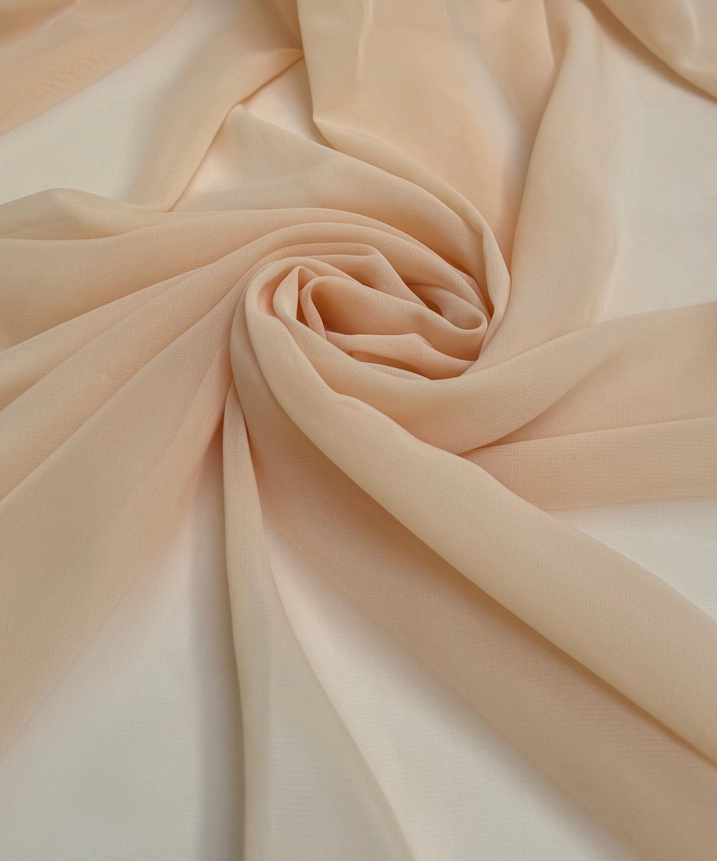 Champagne Matte Chiffon Fabric by the Yard, 58" Wide Lightweight Sheer Draping Fabric for Chuppah, Wedding Arch, Table Runner