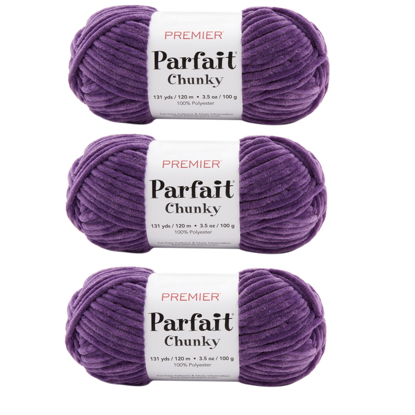 Multipack of 3 - Premier Parfait Chunky Yarn-Iris