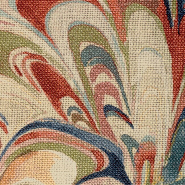 1 Yard High Durability Abstract Linen Print Fabric for Multipurpose and Décor