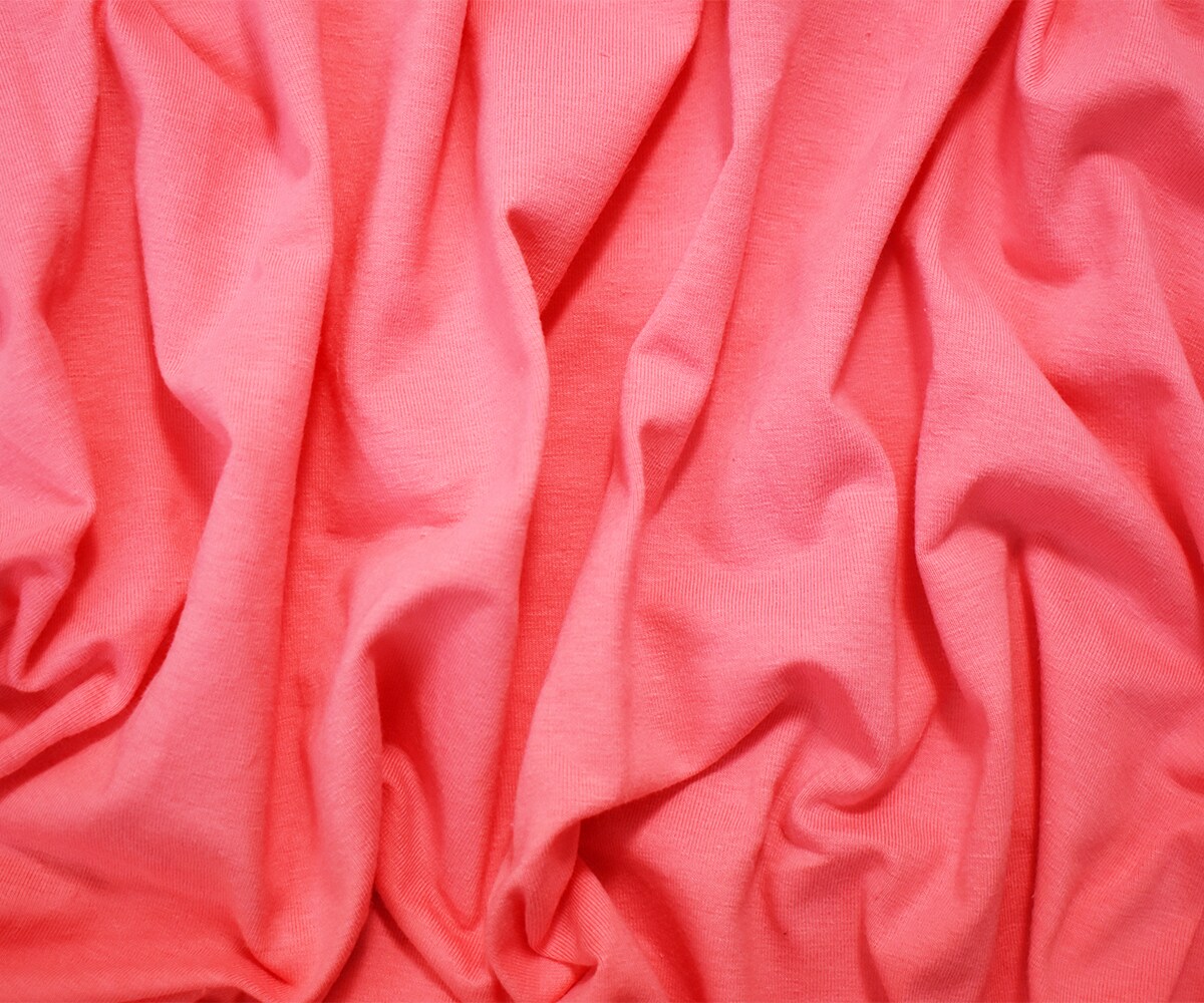 Pink Cotton Solid Stretch Spandex Jersey Knit Fabric By the Yard