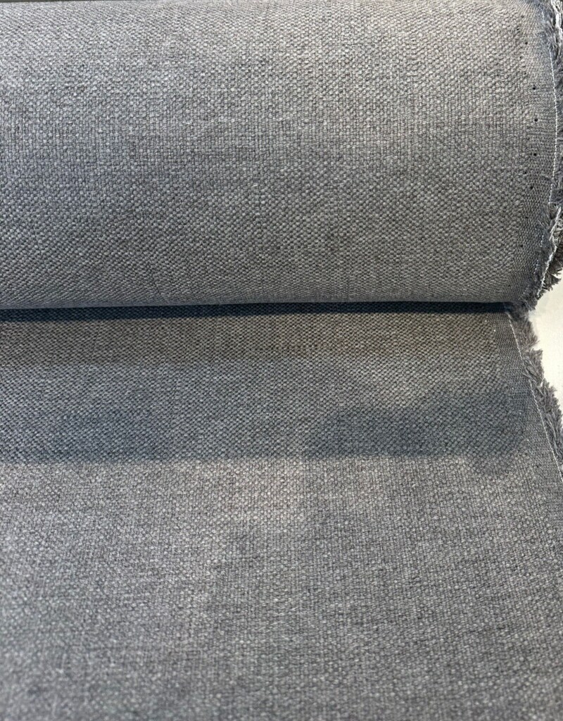 1 Yard Outdoor Upholstery Fabric Verona Stone Gray Linen Like 100% Acrylic 54 Inch Width