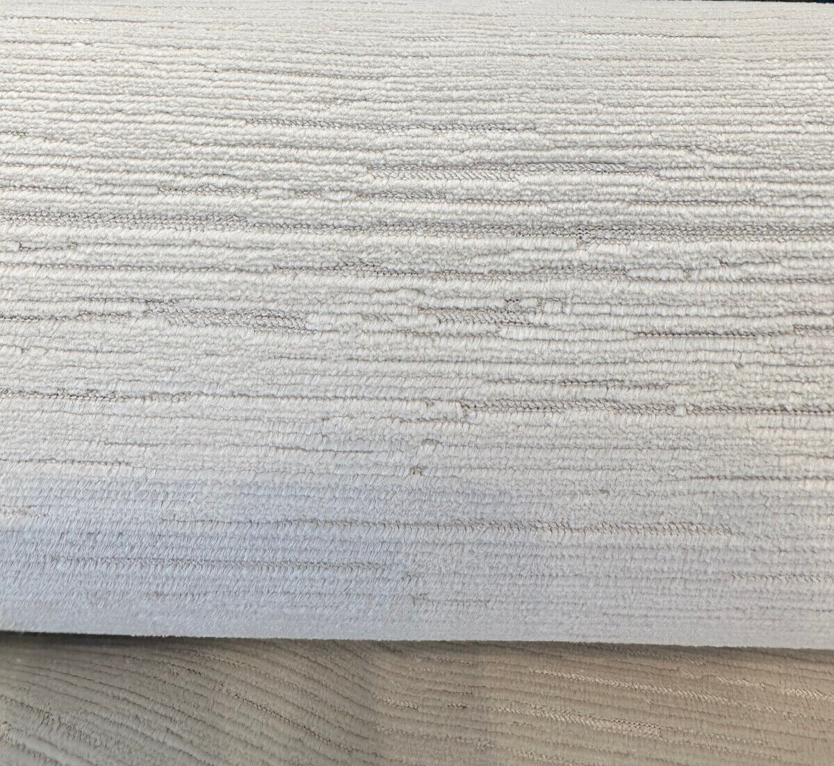 1 Yard Dolce Ivory Plush Texture Cut Velvet Upholstery 100% Polyester Fabric