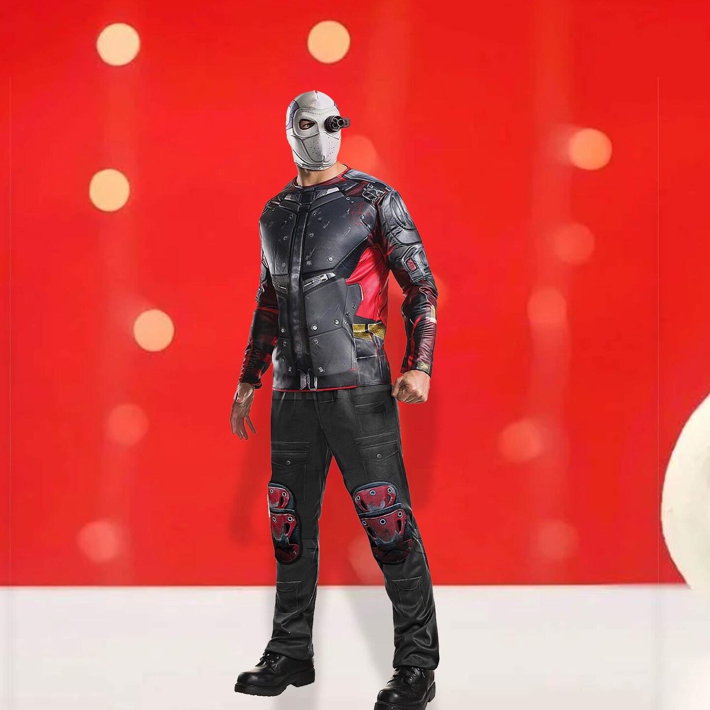 Men&#x27;s Suicide Squad Deadshot Costume Adult 42-44 Padded Top Mask