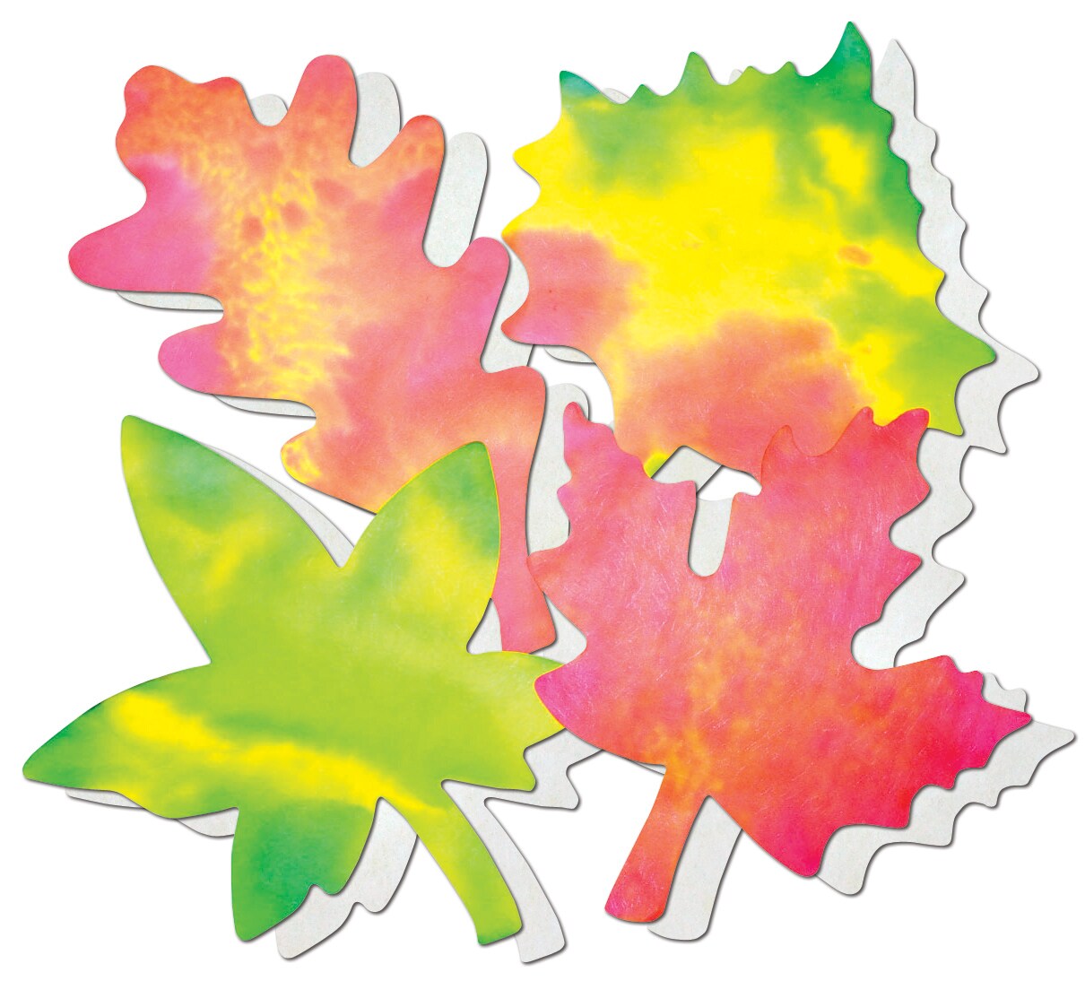 Color Diffusing Leaves – 160 Pack Assorted Craft Paper Shapes for Classroom Art & Fall Projects