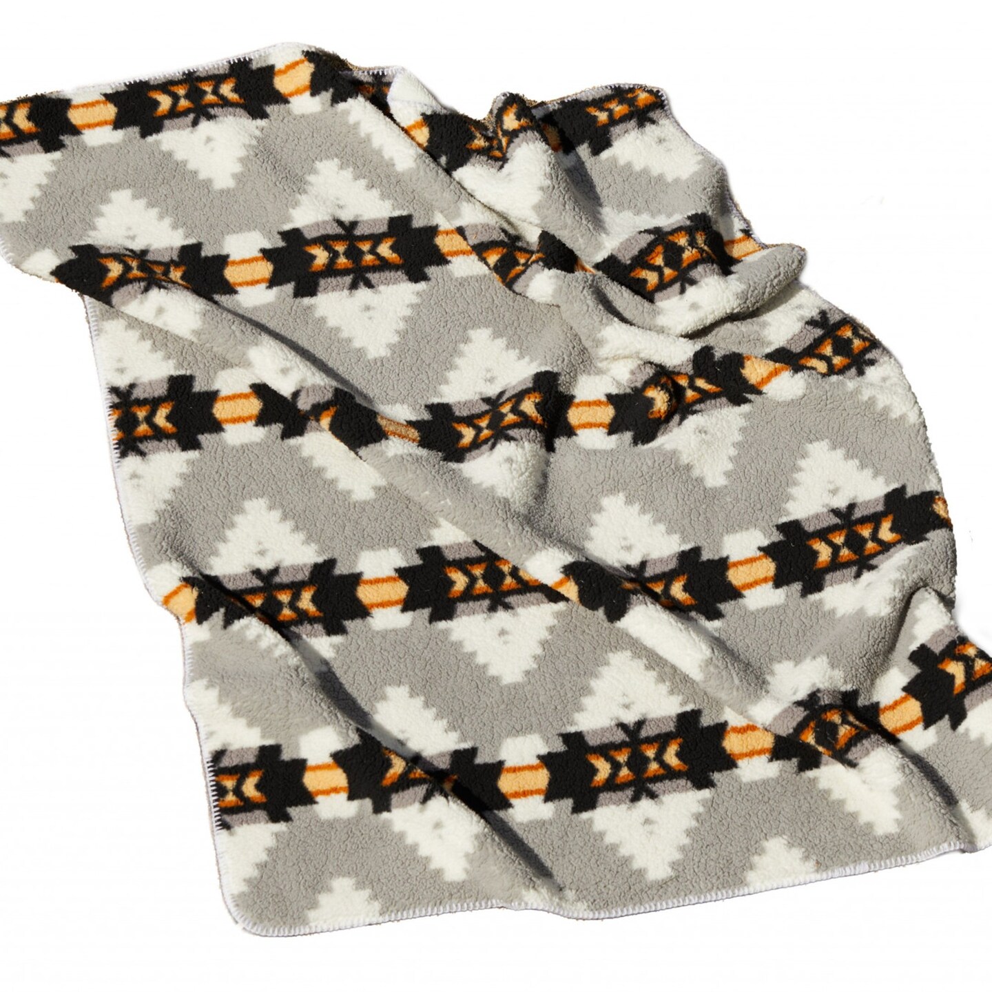 Edge Collections - Multicolor - Cozy Geometric Reversible Throw Blanket - 1 Piece