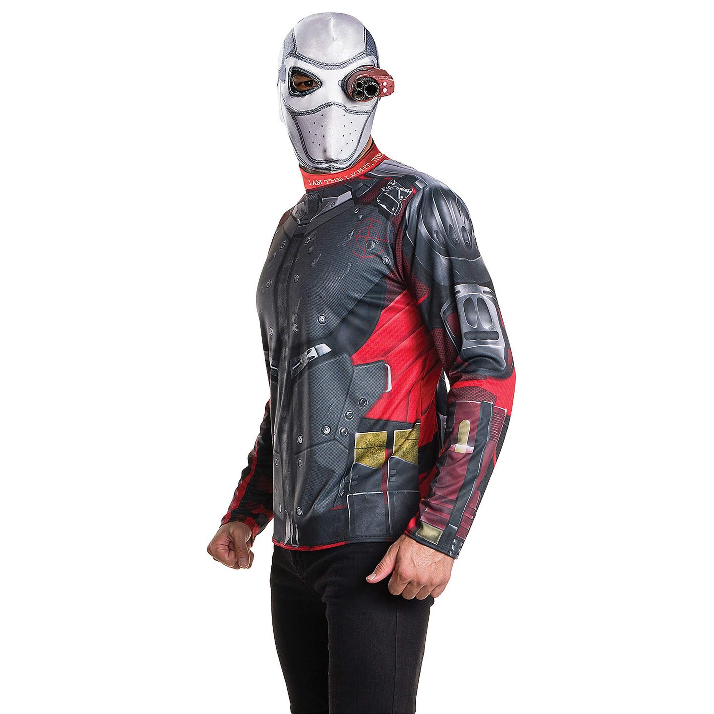 Suicide Squad Deadshot Costume Kit T Shirt Mask and Eyepiece