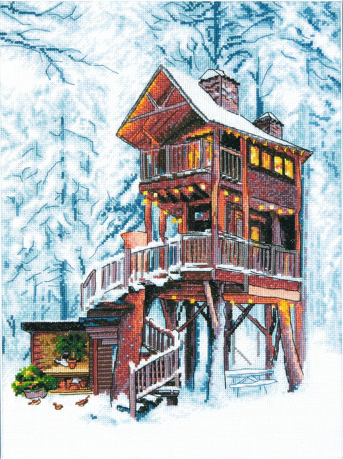 Cross-stitch kit Counted cross stitch kit series "Dream House"