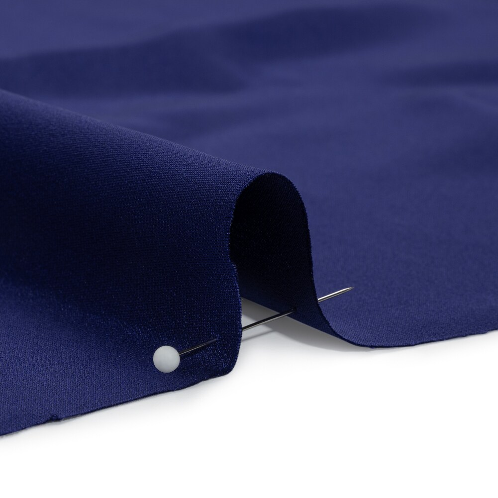 1 Yard Estate Blue Silk 4 Ply Crepe Fabric Premium Collection , 44 Inches Width