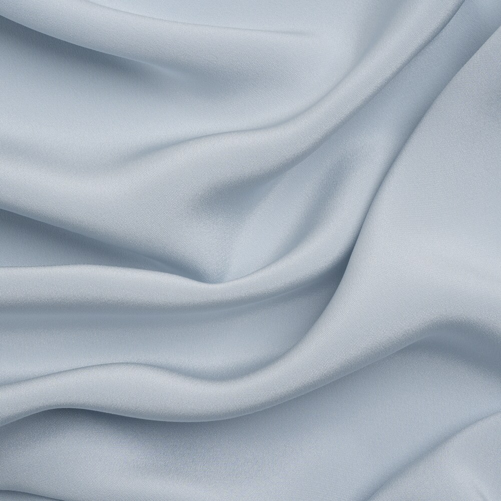 1 Yard Solid Baby Blue Silk Crepe Fabric Four Ply for High End Fashion, 44 Inches Width