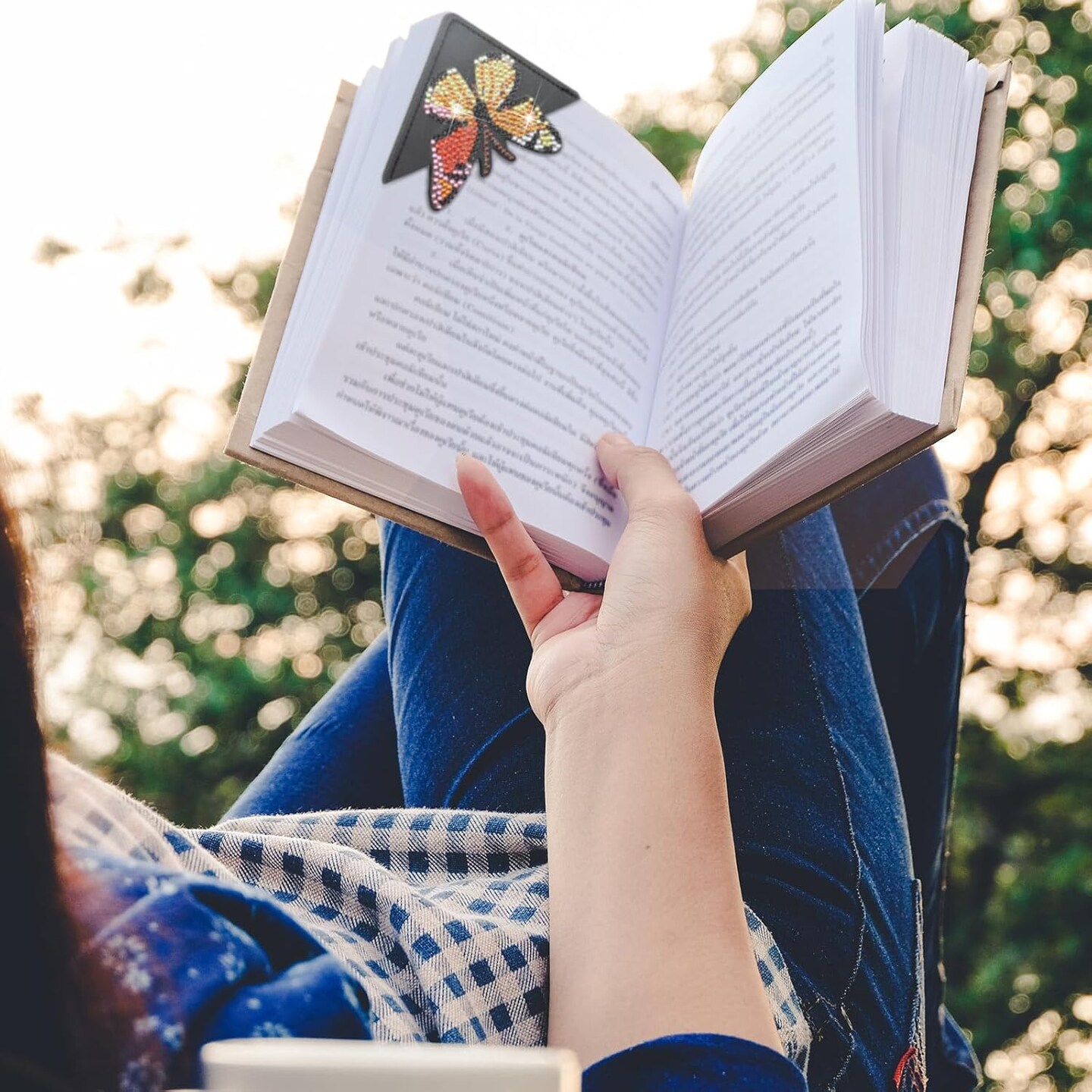 12 Pcs Diamond Painting Corner Bookmark Kits(Butterfly)