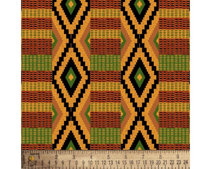 Chibali Kente Design Cotton Fabric | By the Yard | Sewing and Crafting | 44 inches wide