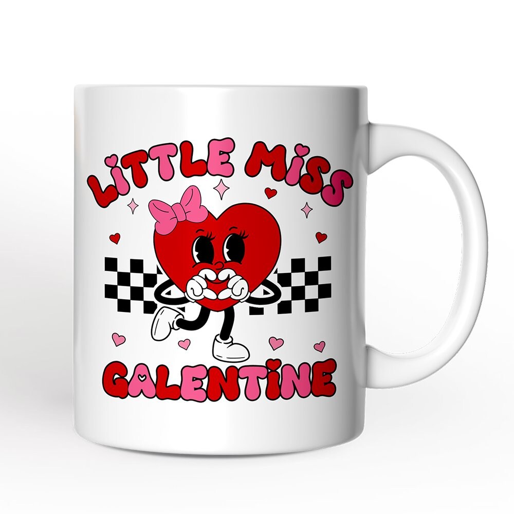 Little Miss Galentine Mug, Single Women Pink Valentine's Day Gift