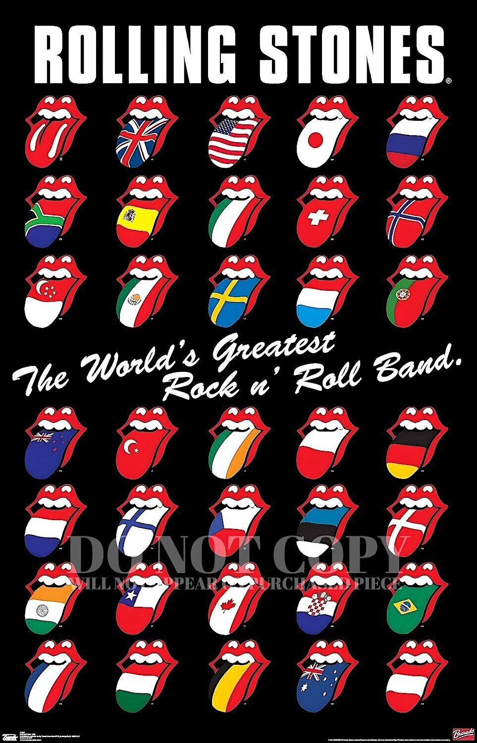 Rolling Stones Poster 11 X 17 | Iconic Tongue Logo | World Tour