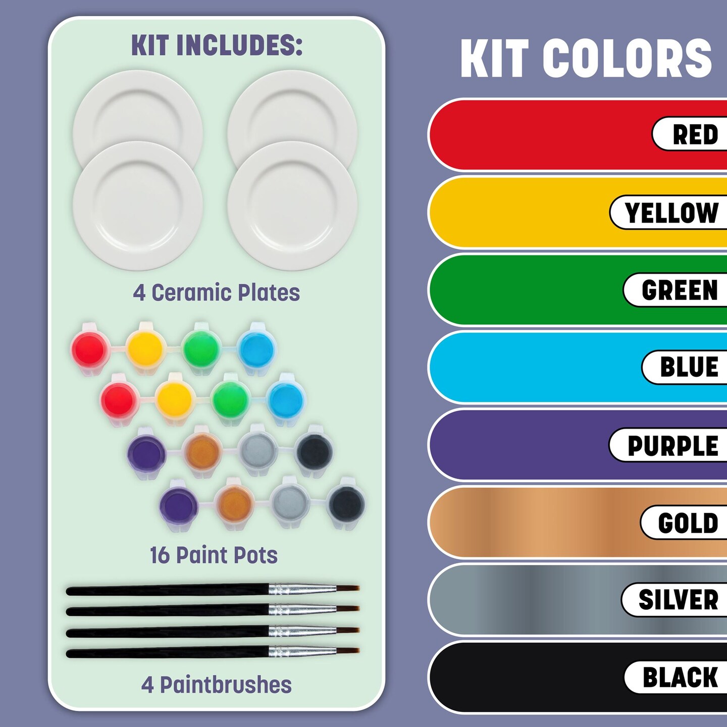 Tulip Painted By Me Plate Painting Kit 4 Pack