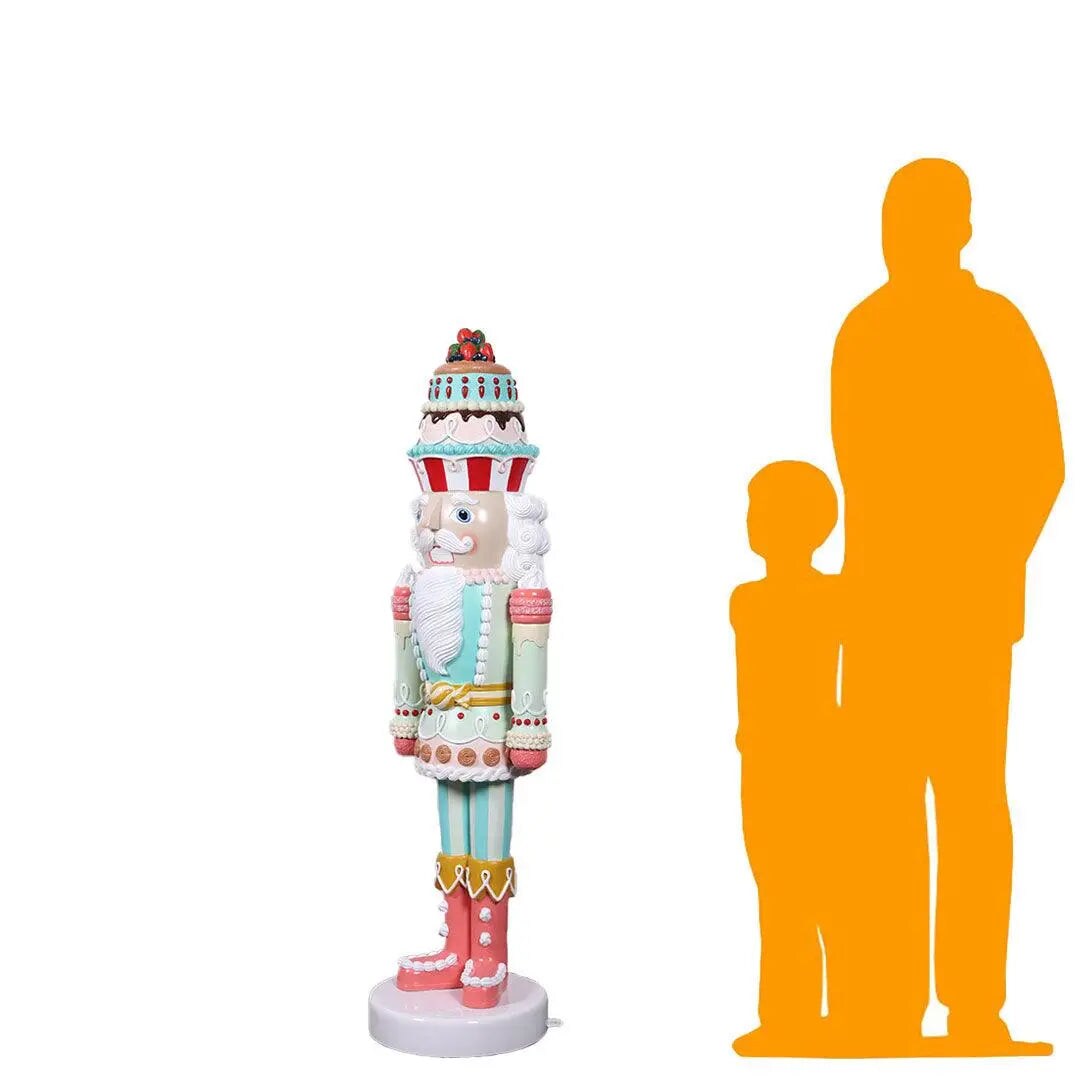Small Pastel Nutcracker Candy Cake Statue