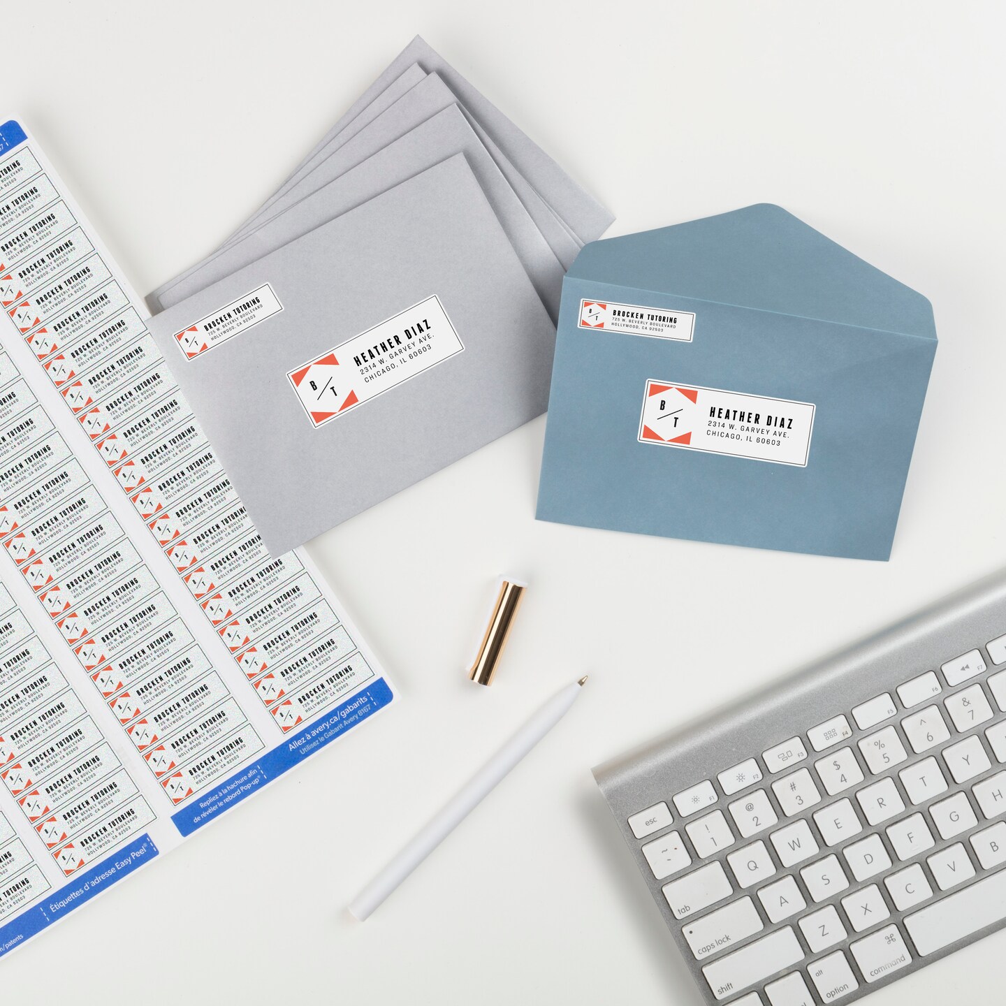Avery Easy Peel Return Address Labels, Sure Feed Technology, Permanent Adhesive, 1/2&#x22; x 1-3/4&#x22;, 2,000 Labels (8167)