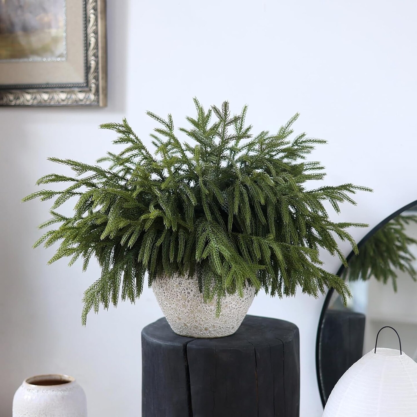 16 Pcs 18 Inch Real Touch Artificial Norfolk Pine Branches (Green) 0.78"D x 7.8"W x 18"H