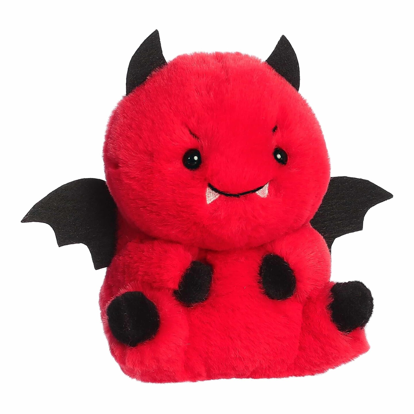 Aurora&#xAE; Spooky Rolly Pet&#x2122; Danny Devil&#x2122; Stuffed Animal - Compact Size for On-The-Go Fun - Perfect for Halloween Decorations and Gifts - Red 5 Inches