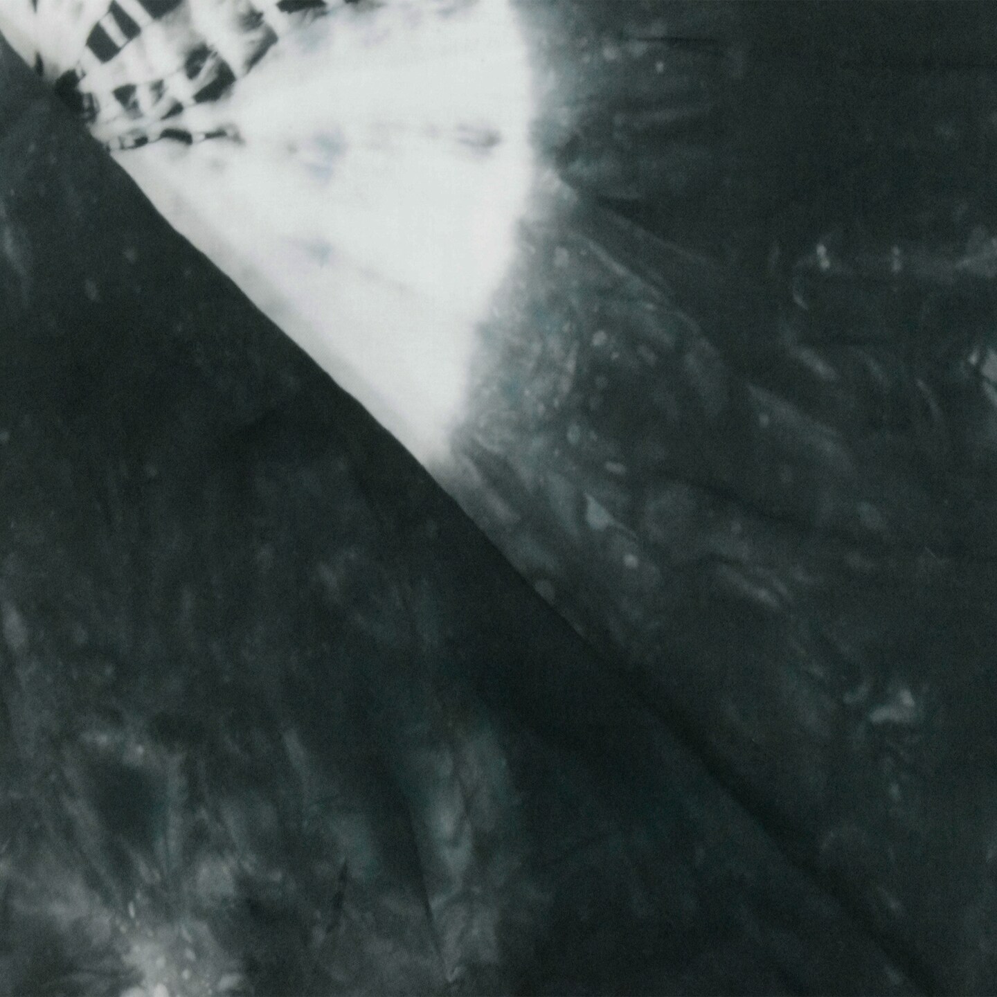 Black-Gray-White Famous Designer Tie Dye Printed Rayon Challis Fabric By the Yard