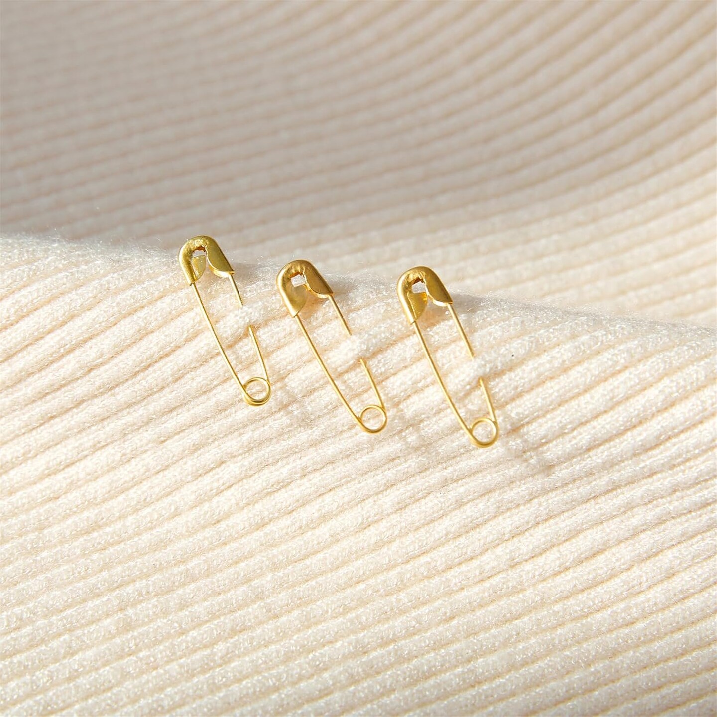19mm Mini Safety Pins - Pack of 200pcs Small Gold Safety Pins