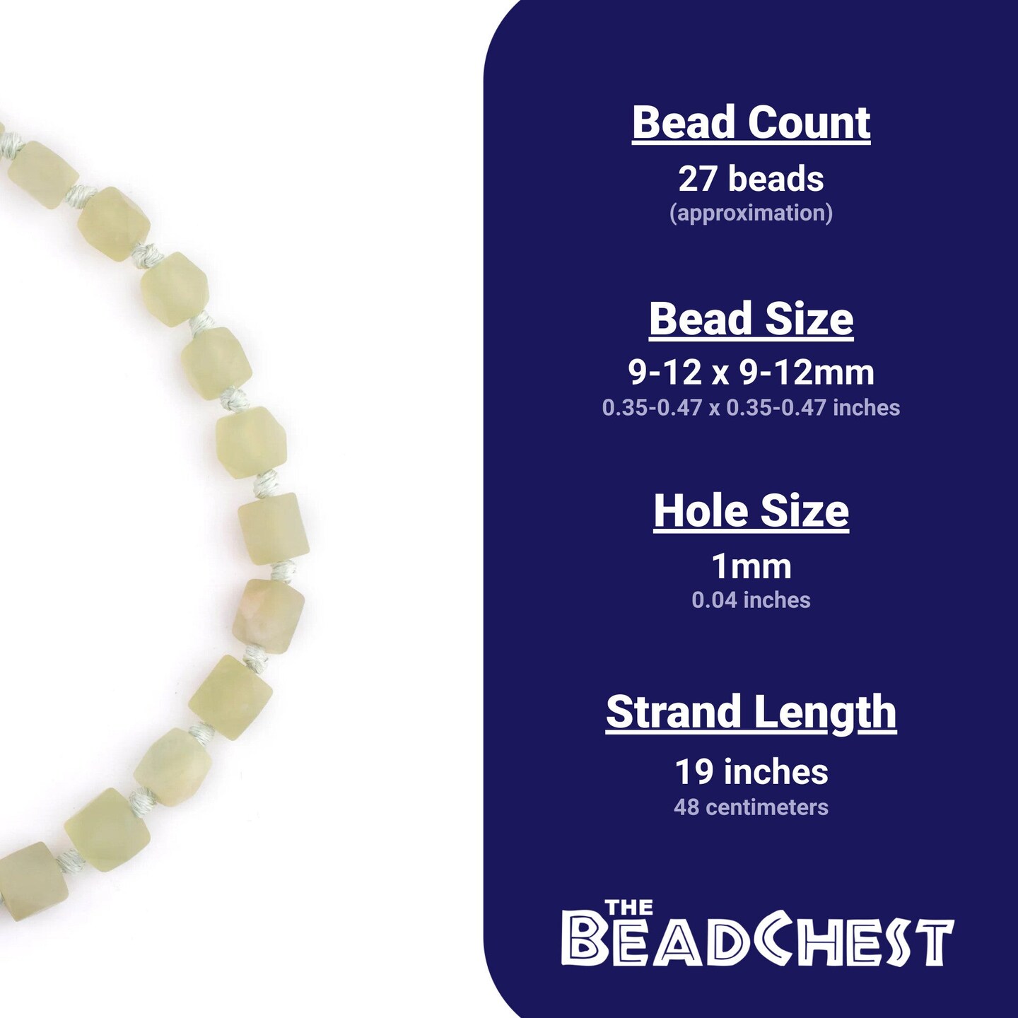 The Bead Chest Light Green Cornerless Cube Serpentine Beads 9-12mm Afghanistan Faceted Gemstone 19 Inch Strand
