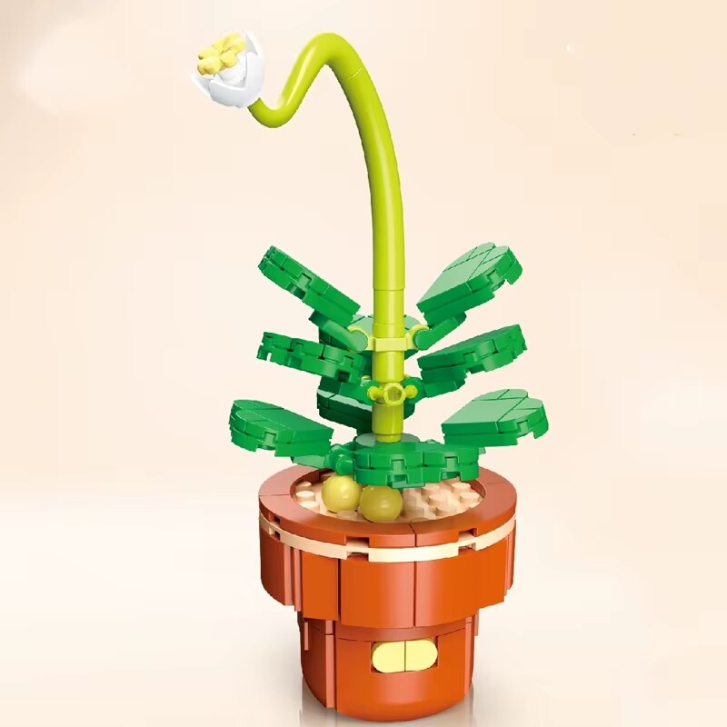 Plant Building Brick Kit - Stone Lotus by Wizardi F07N11-24-10(113)