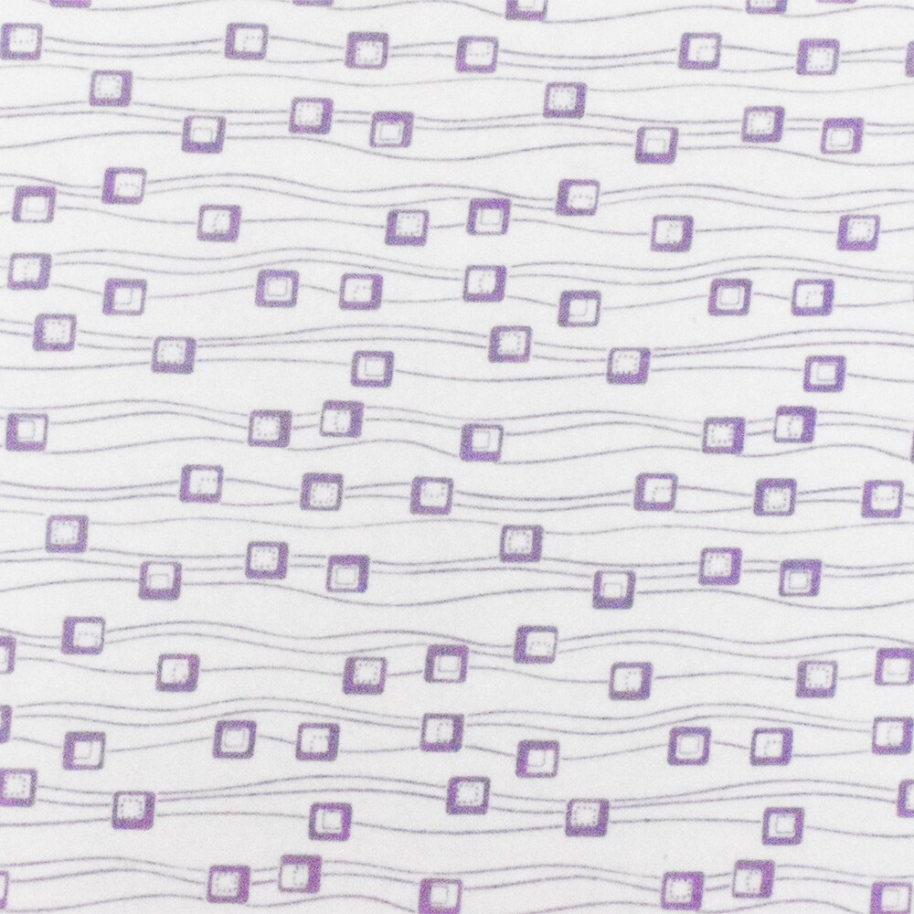 White-Purple Abstract Printed Stretch Cotton Jersey Knit Fabric By the Yard