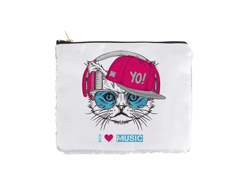 Craft Express 4 Pack Sequin Sublimation Cosmetic Bags – Sublimation-Ready Blanks